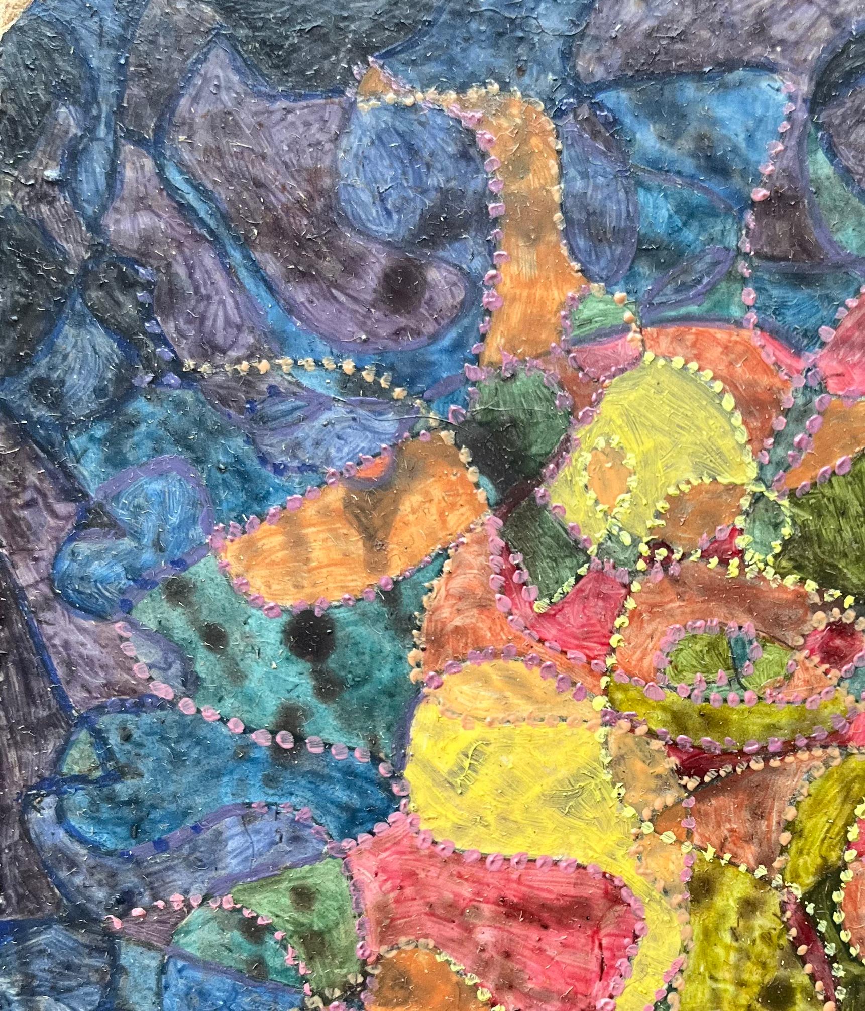 Pittura ad olio surrealista britannica degli anni '60 - 'Forma emergente' astratta in vendita 1
