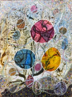 1960's British Surrealist Oil Painting - 'Festival Time' Abstract
