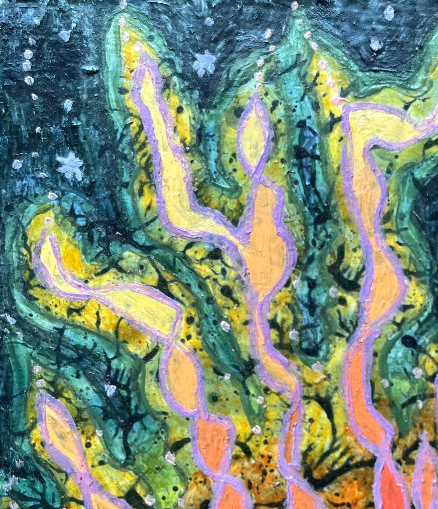 Pittura ad olio surrealista britannica degli anni '60 - Studio astratto 