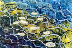 1960's British Surrealist Oil Painting - 'Floating 2' Abstract Study
