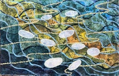 1960's British Surrealist Oil Painting - 'Floating' Abstract