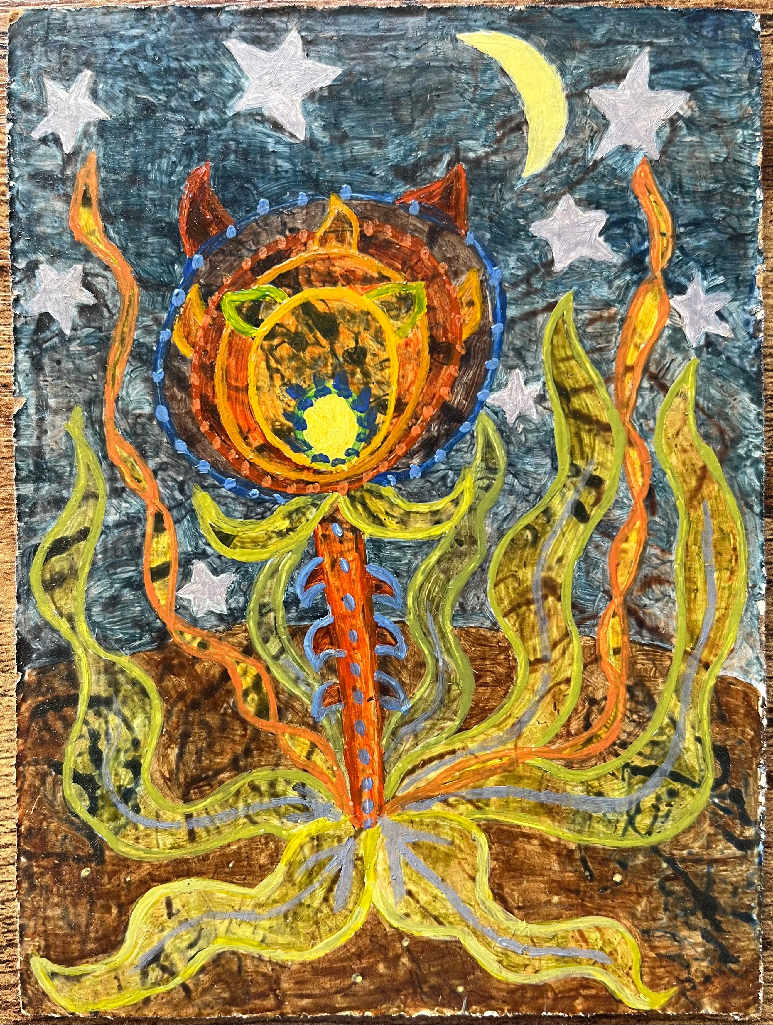 Pintura al óleo surrealista británica de los años 60 - 