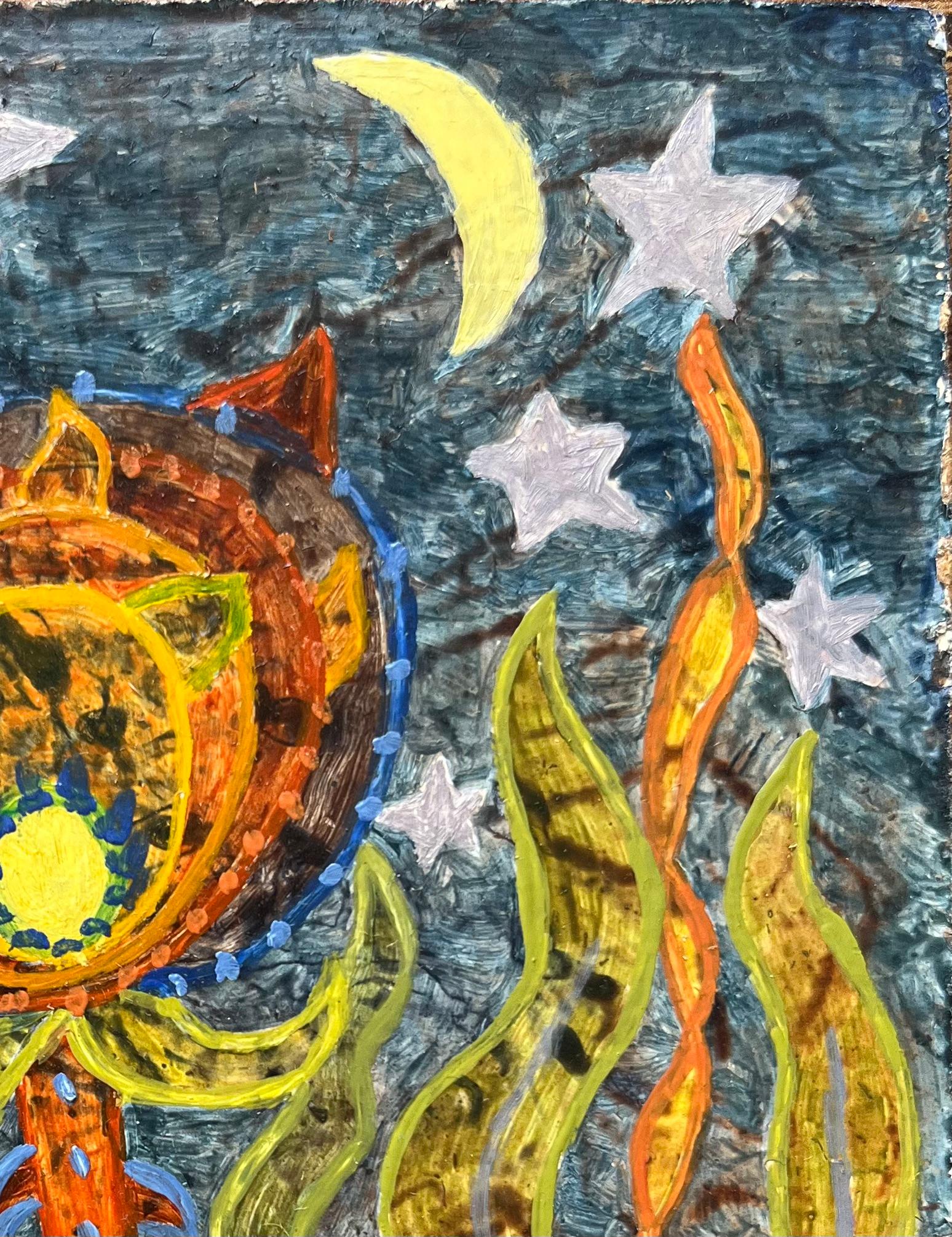 Pintura al óleo surrealista británica de los años 60 - 