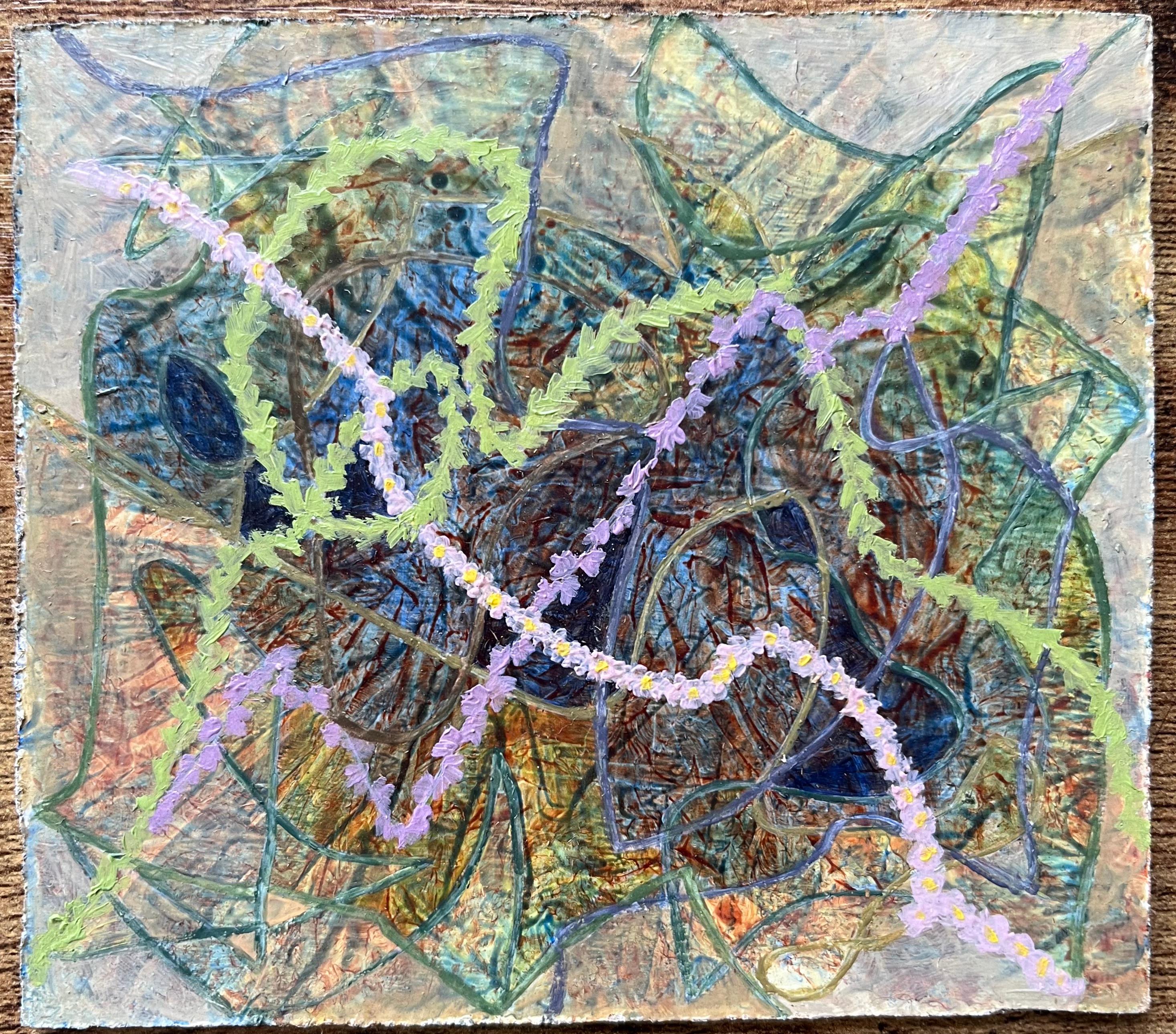 Pittura ad olio surrealista britannica degli anni '60 - Studio astratto 