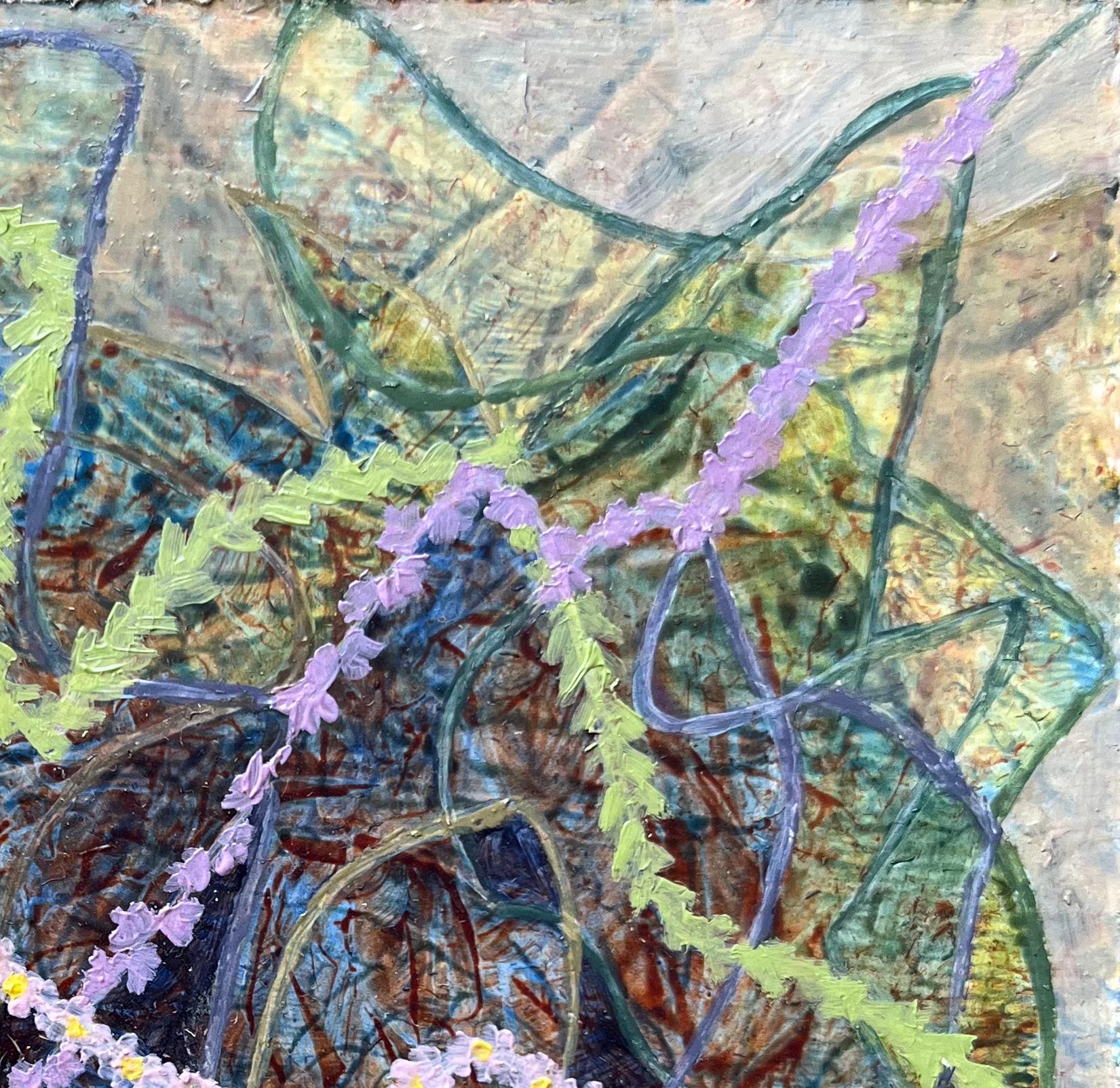 Titolo: Pittura ad olio surrealista britannica degli anni '60 - Studio astratto 