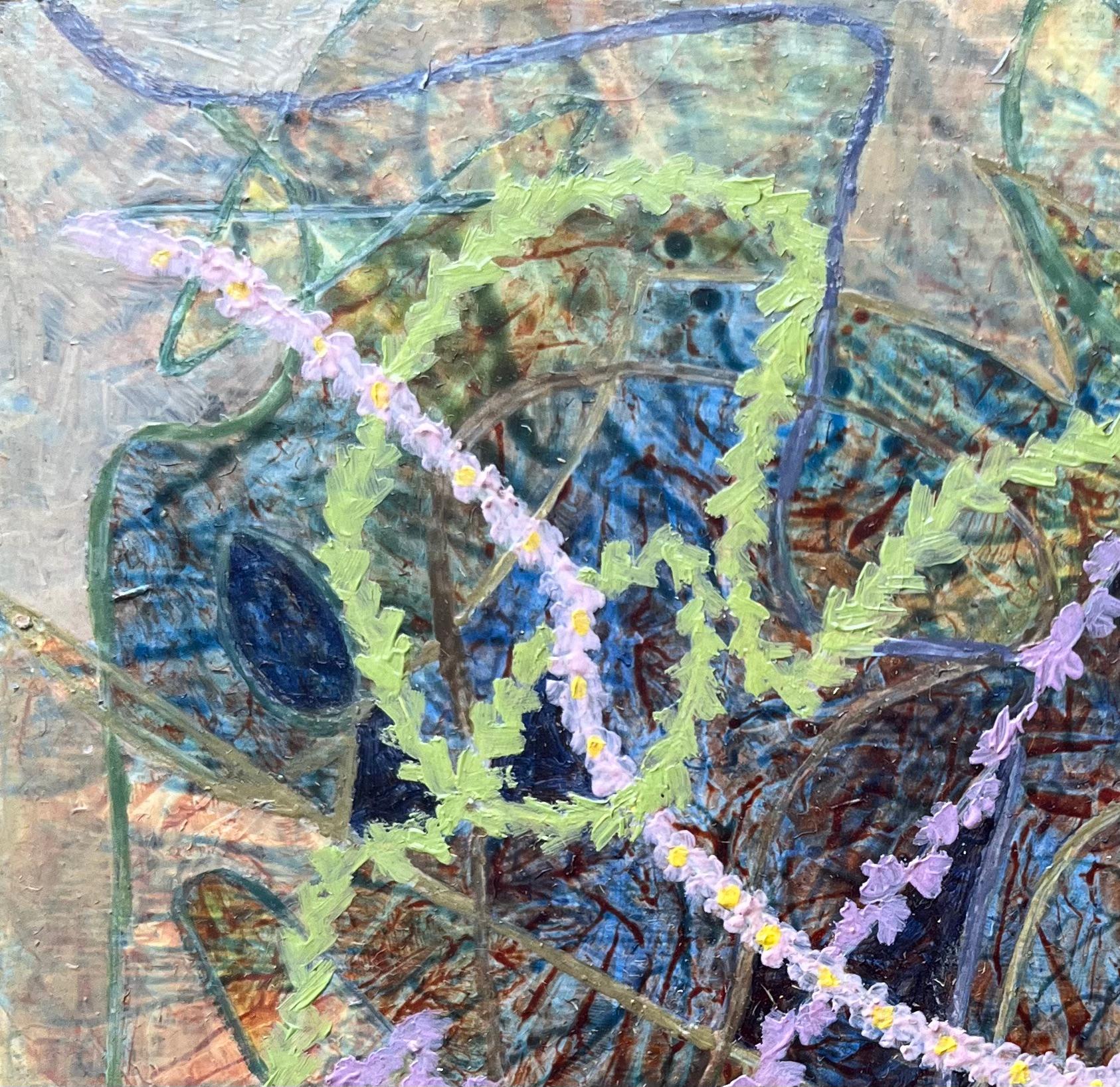 Pittura ad olio surrealista britannica degli anni '60 - Studio astratto 