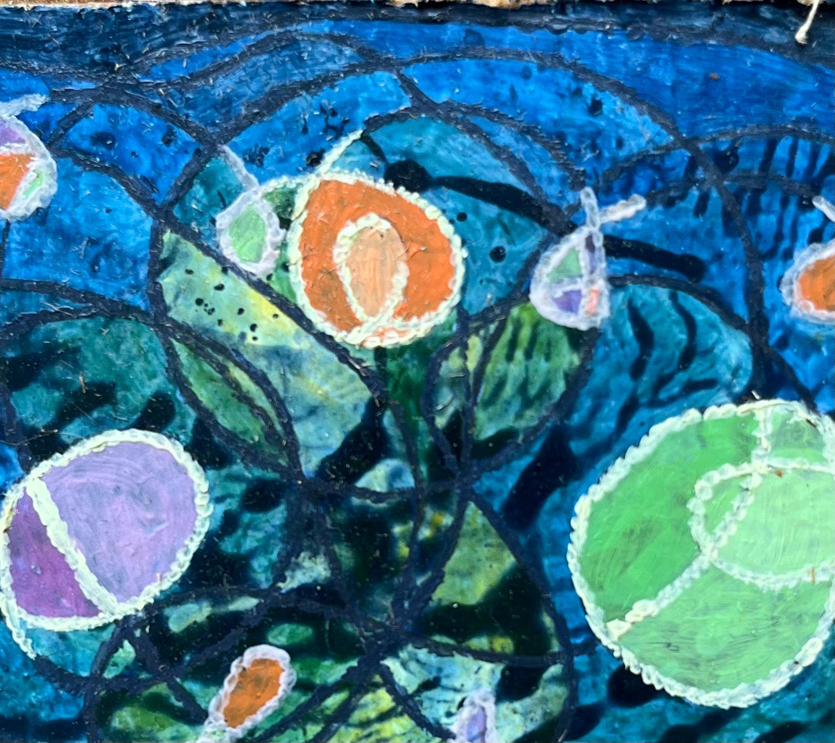 Título: Pintura al óleo surrealista británica de los años 60 - 