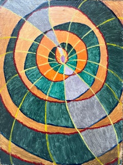 1960's British Surrealist Oil Painting - 'Light in the Heart' Abstract