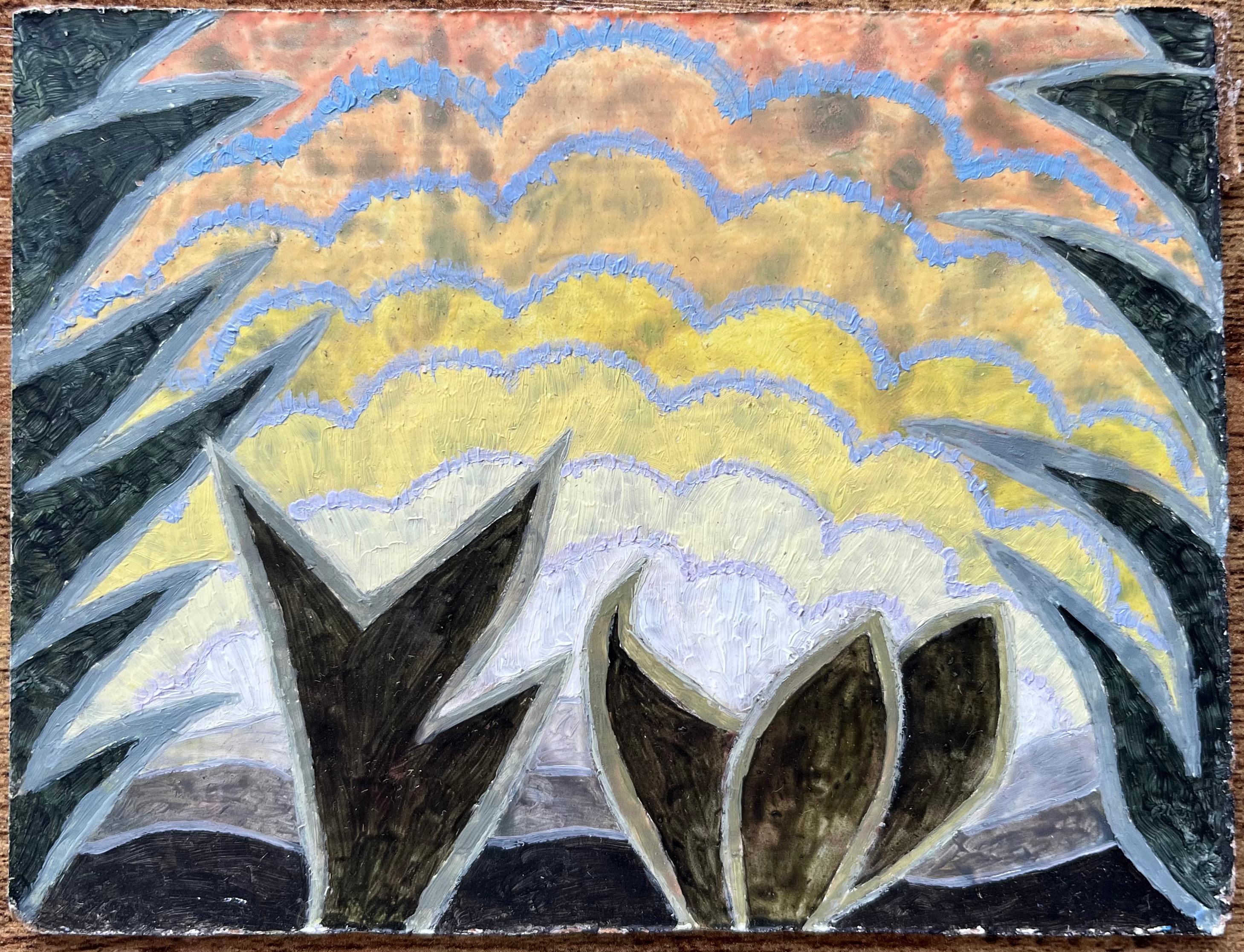 Pittura ad olio surrealista britannica degli anni '60 - 