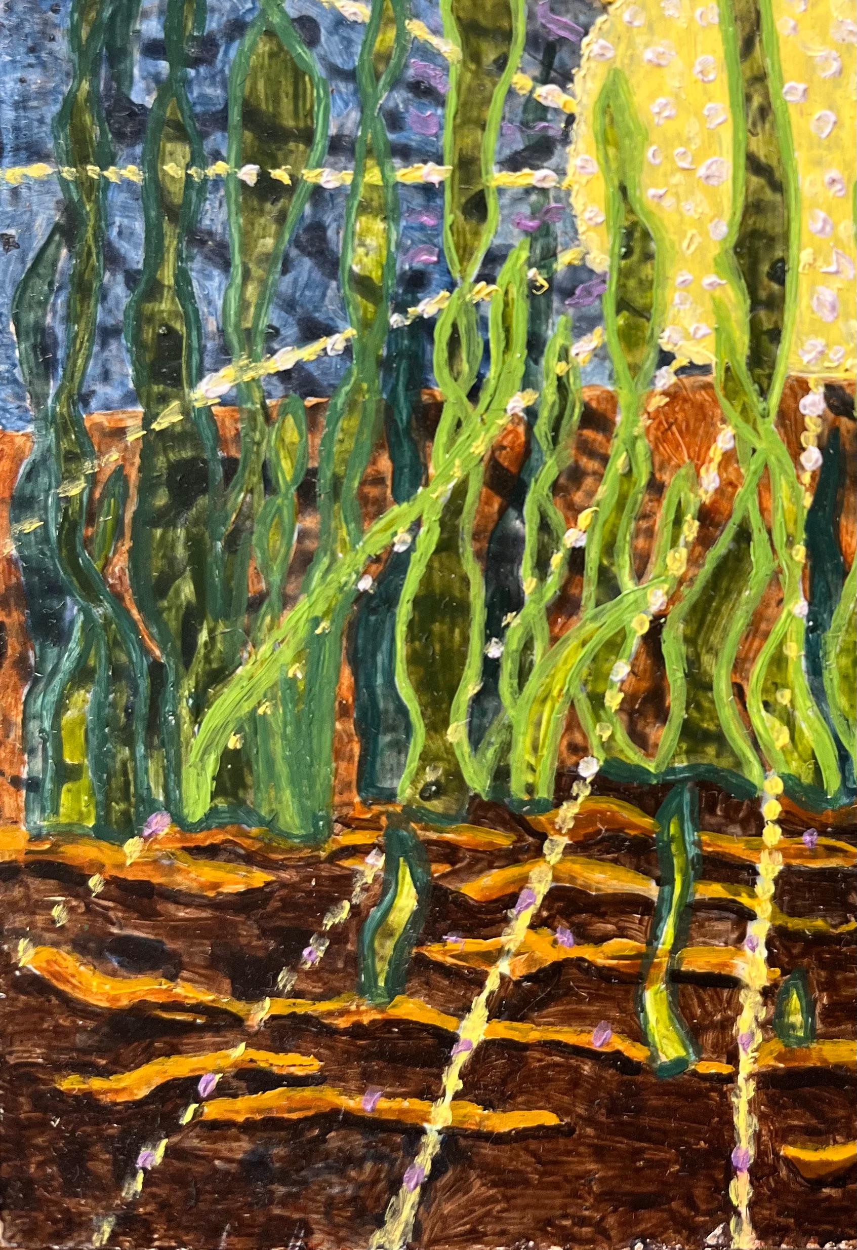 Titolo: Pittura ad olio surrealista britannica degli anni '60 - 'Revival'' Astratto
Artista: Elvic Steele
Mezzo: Olio su tavola, senza cornice
Dimensioni: 6 altezza x 4,5 larghezza
Condizioni: Buono 
Provenienza: tutti i quadri che abbiamo di questo