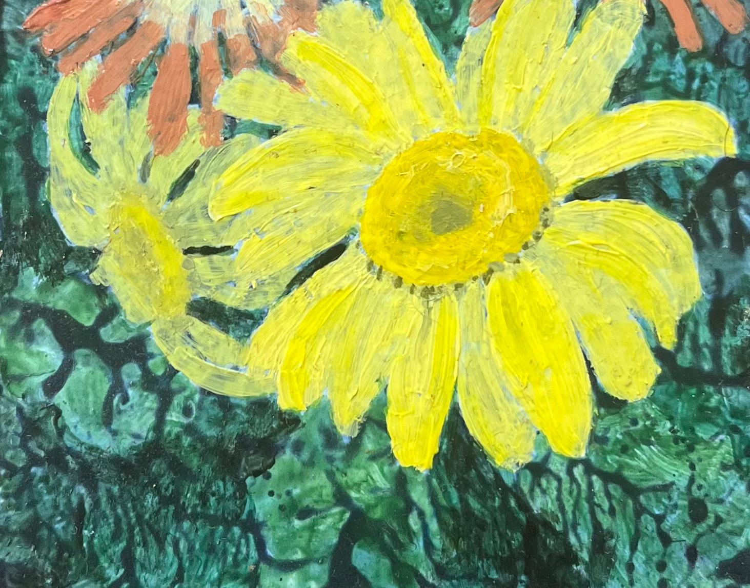 1960's British Surrealist Ölgemälde - Sunlit Blossoms (Surrealismus), Painting, von Elvic Steele
