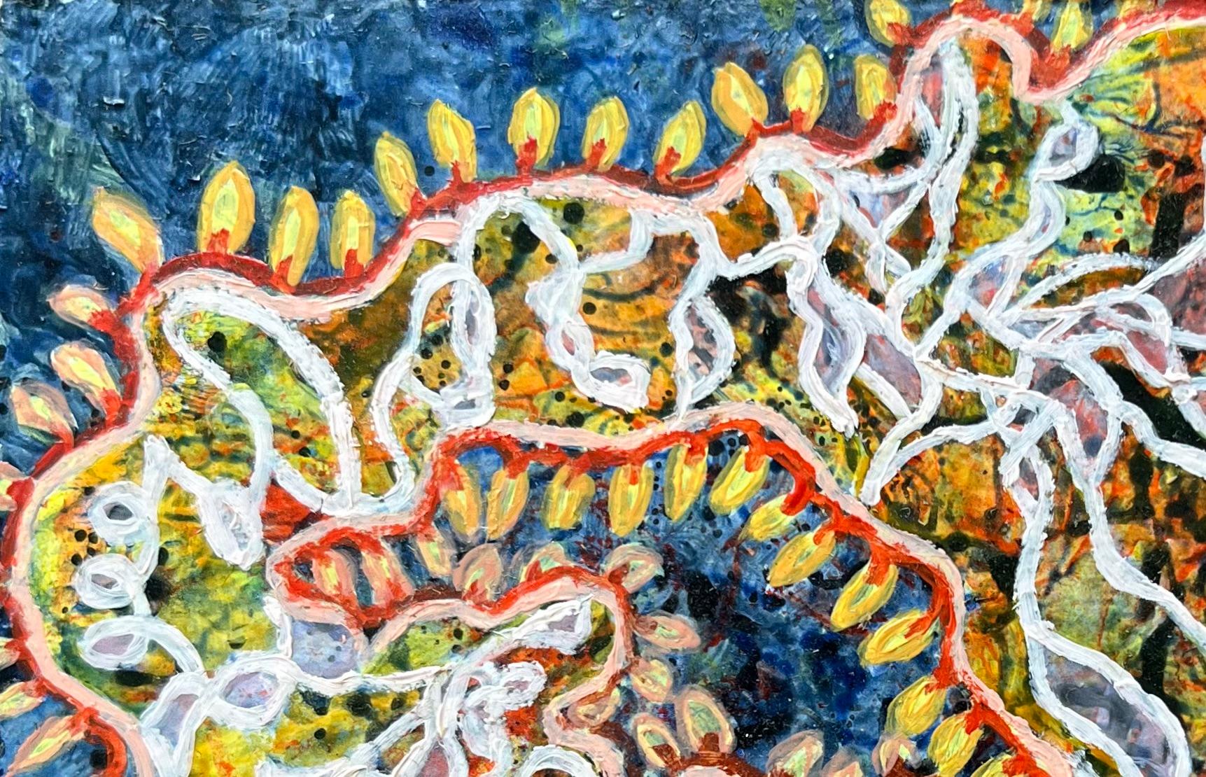 1960's British Surrealist Oil Painting - Sunlit Coral and Sea Bloom Study For Sale 2