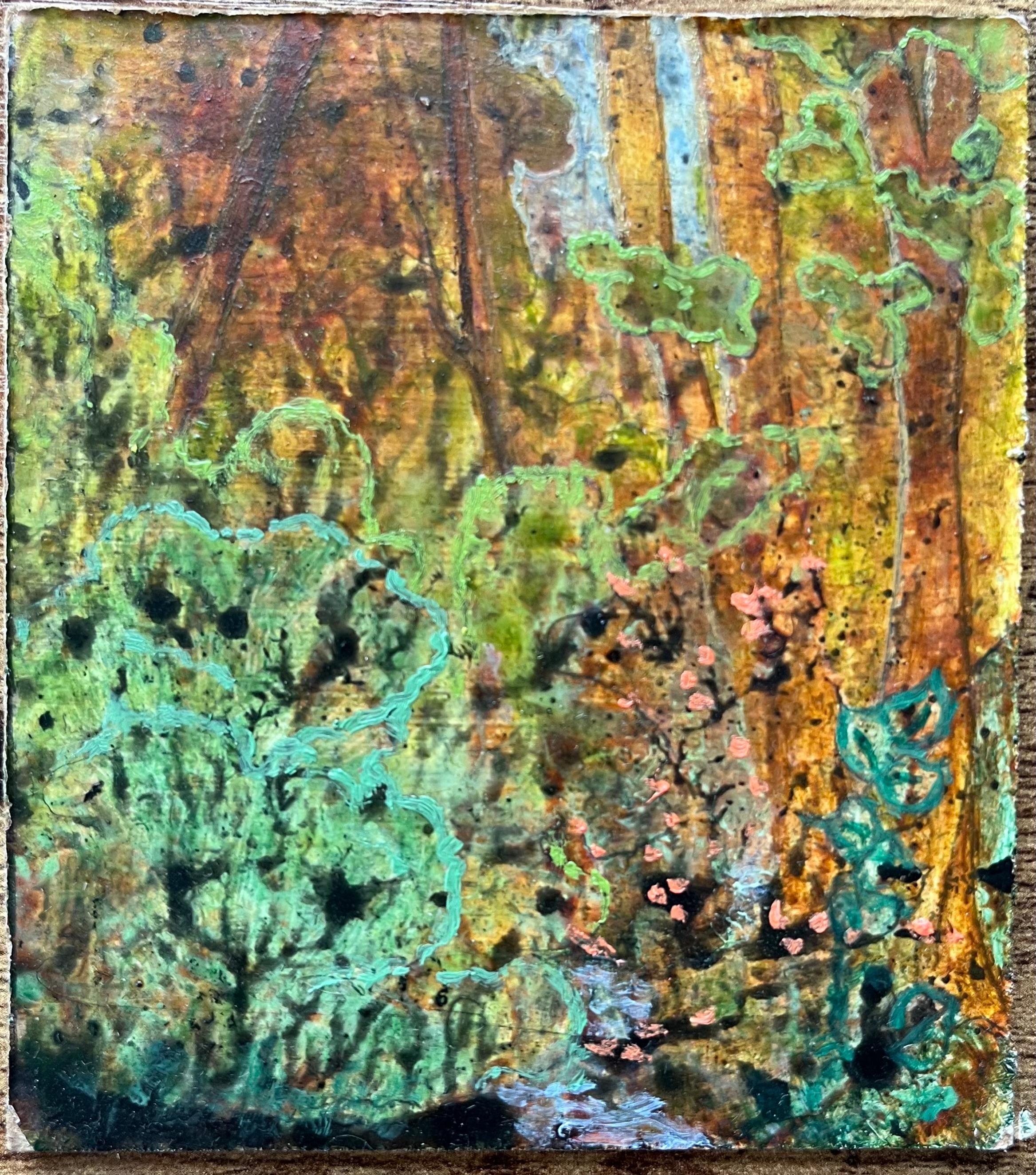 Pittura ad olio surrealista britannica degli anni '60 - Studio astratto 