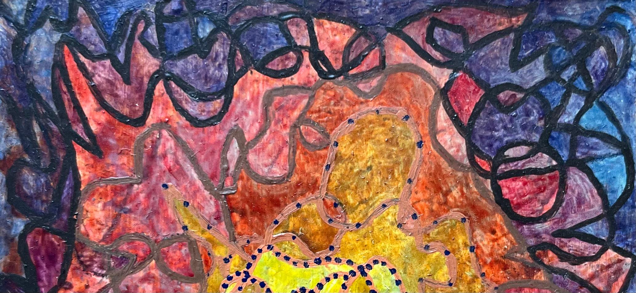 Titolo: Pittura ad olio surrealista britannica degli anni '60 - 