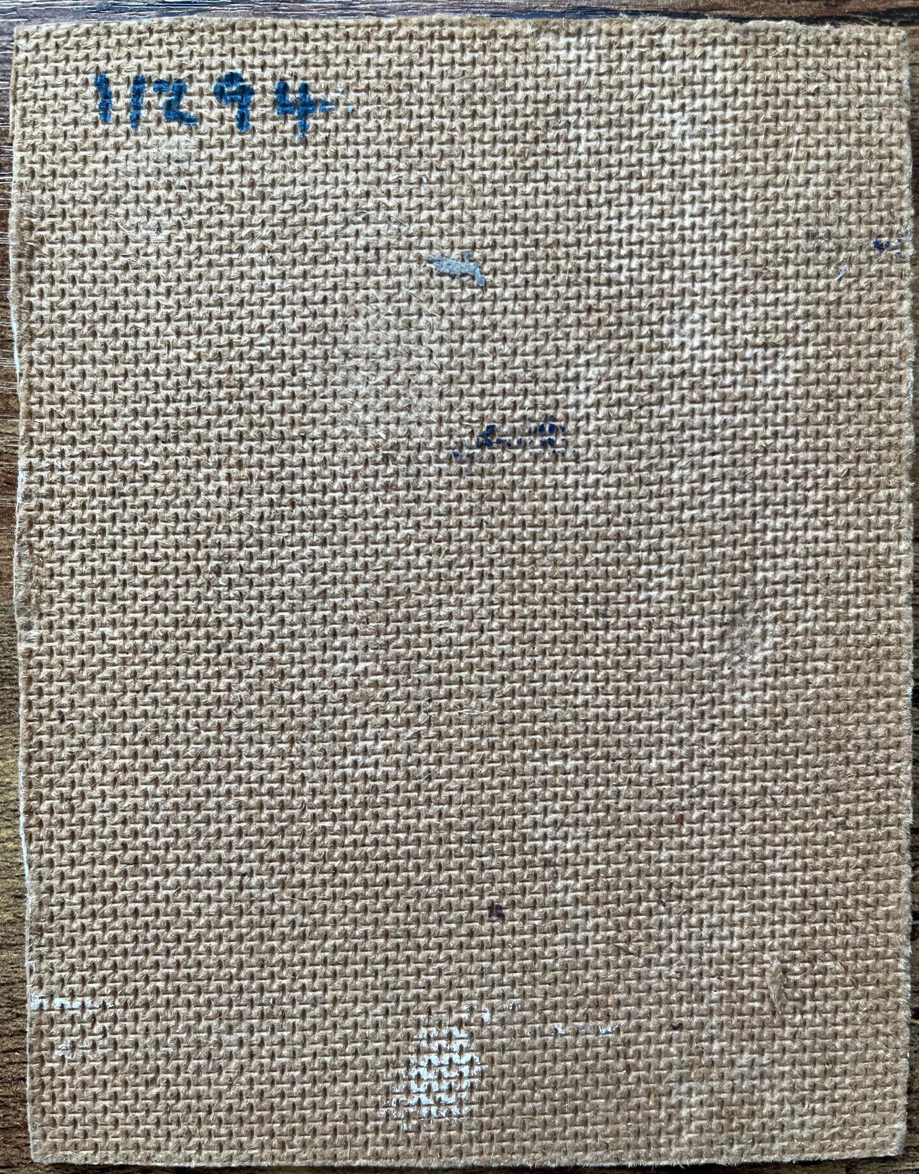 Pittura ad olio surrealista britannica degli anni '60 - Capriccio floreale astratto con uccelli in vendita 2