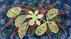 1960's British Surrealist Oil Painting - 'Wild Growth' Abstract Study