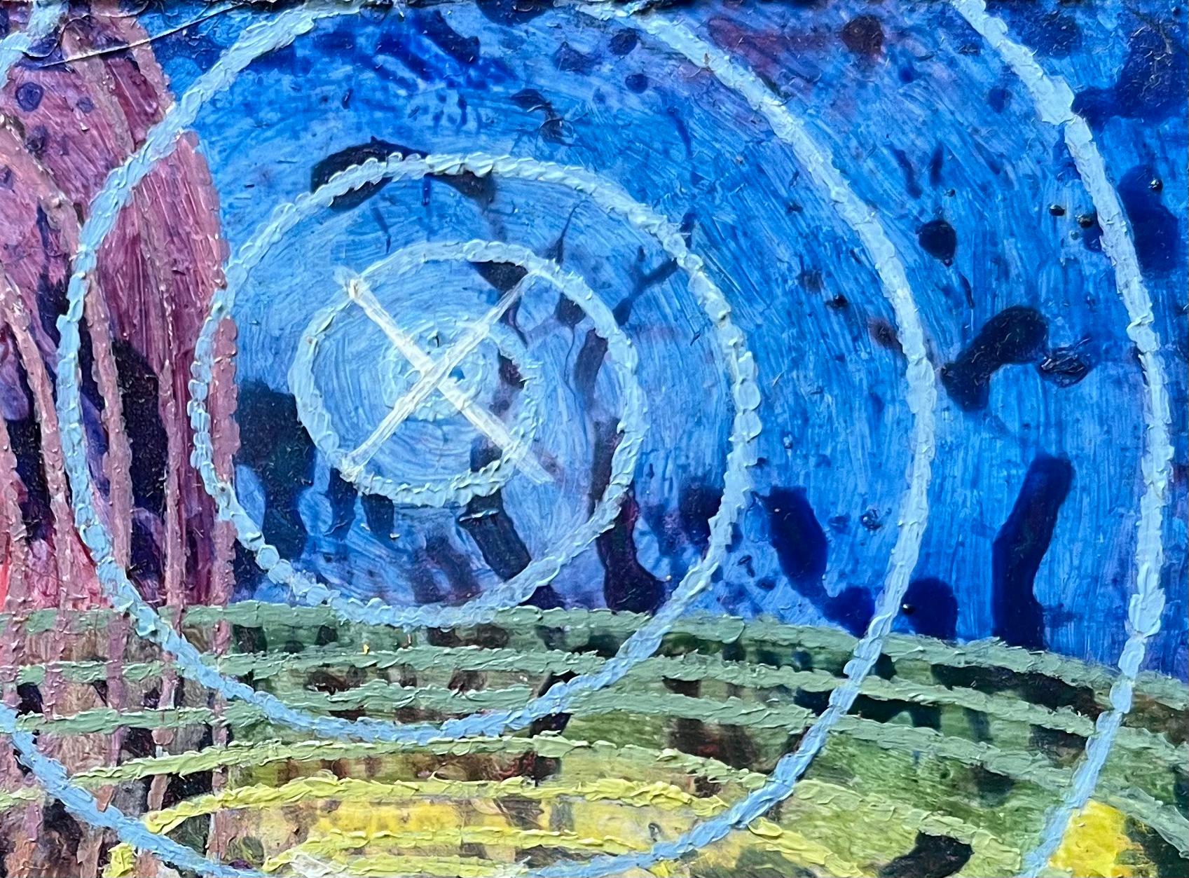 Titolo: Pittura a olio surrealista britannica - Studio geometrico astratto a tre dimensioni
Mezzo: Olio su tavola, senza cornice
Dimensioni: 4 altezza x 6 larghezza
Condizioni: Buono 
Provenienza: Tutti i quadri che abbiamo di questo artista