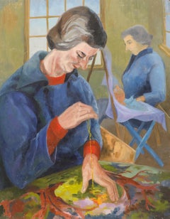 Elvic Steele (1920-1997) - 20th Century Oil, Embroiderer