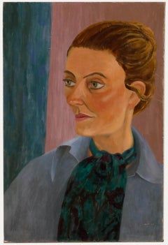 Elvic Steele (1920-1997) - 20th Century Oil, Lady in the Neck Scarf
