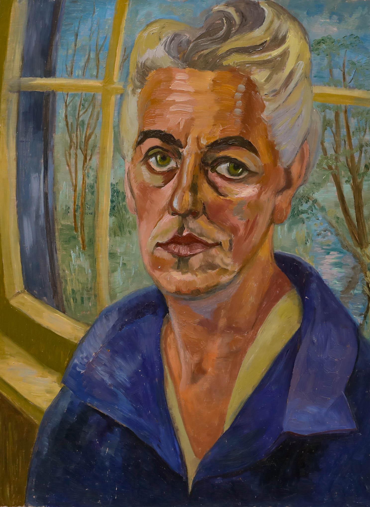 Elvic Steele (1920-1997) - Olio del XX secolo, Self-Portrait 1
