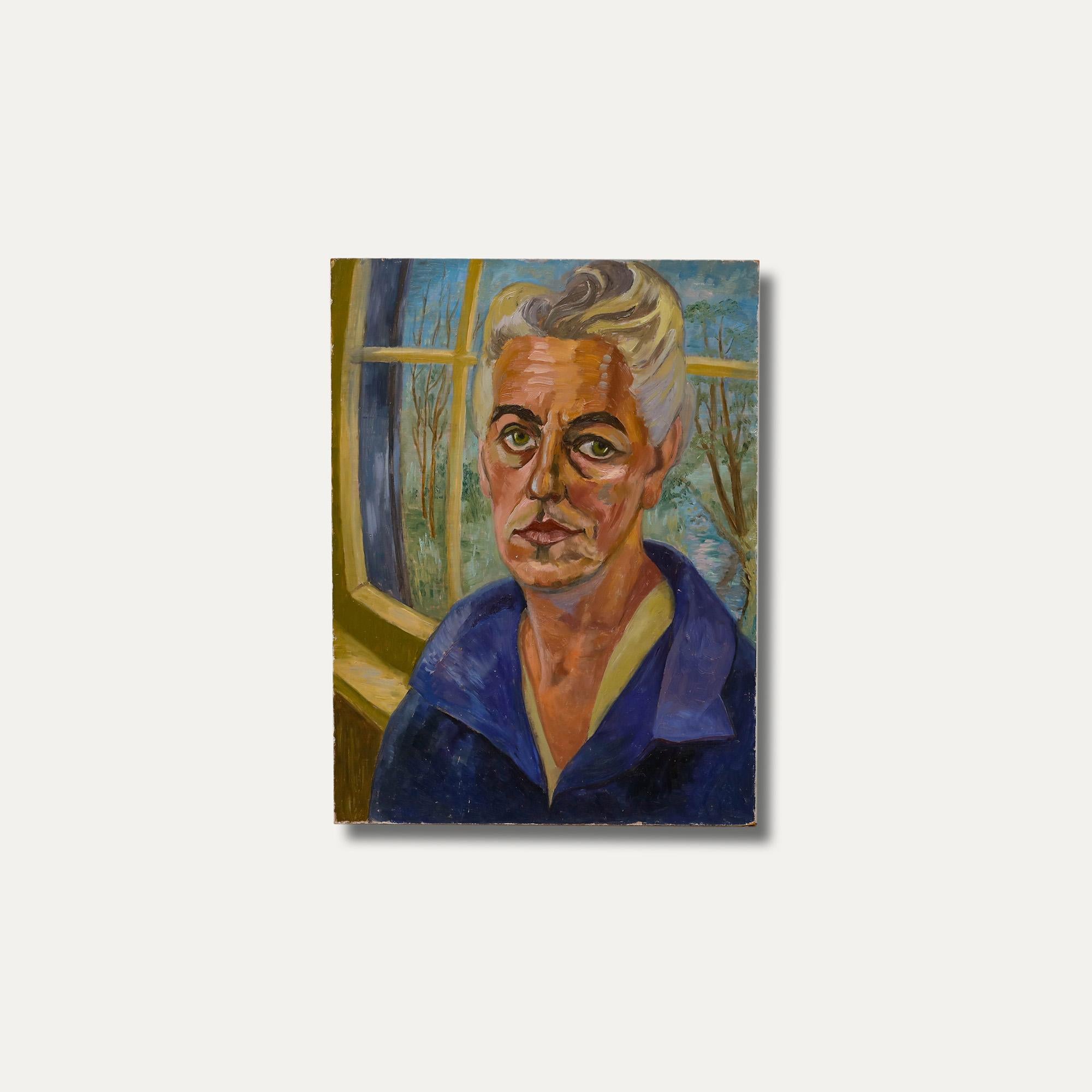 Elvic Steele (1920-1997) - Olio del XX secolo, Self-Portrait 4