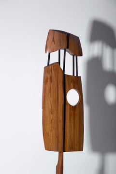 Elvio Becheroni Abstract wooden sculpture: Title Totem
