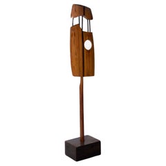 Retro Elvio Becheroni Abstract wooden sculpture: Title Totem