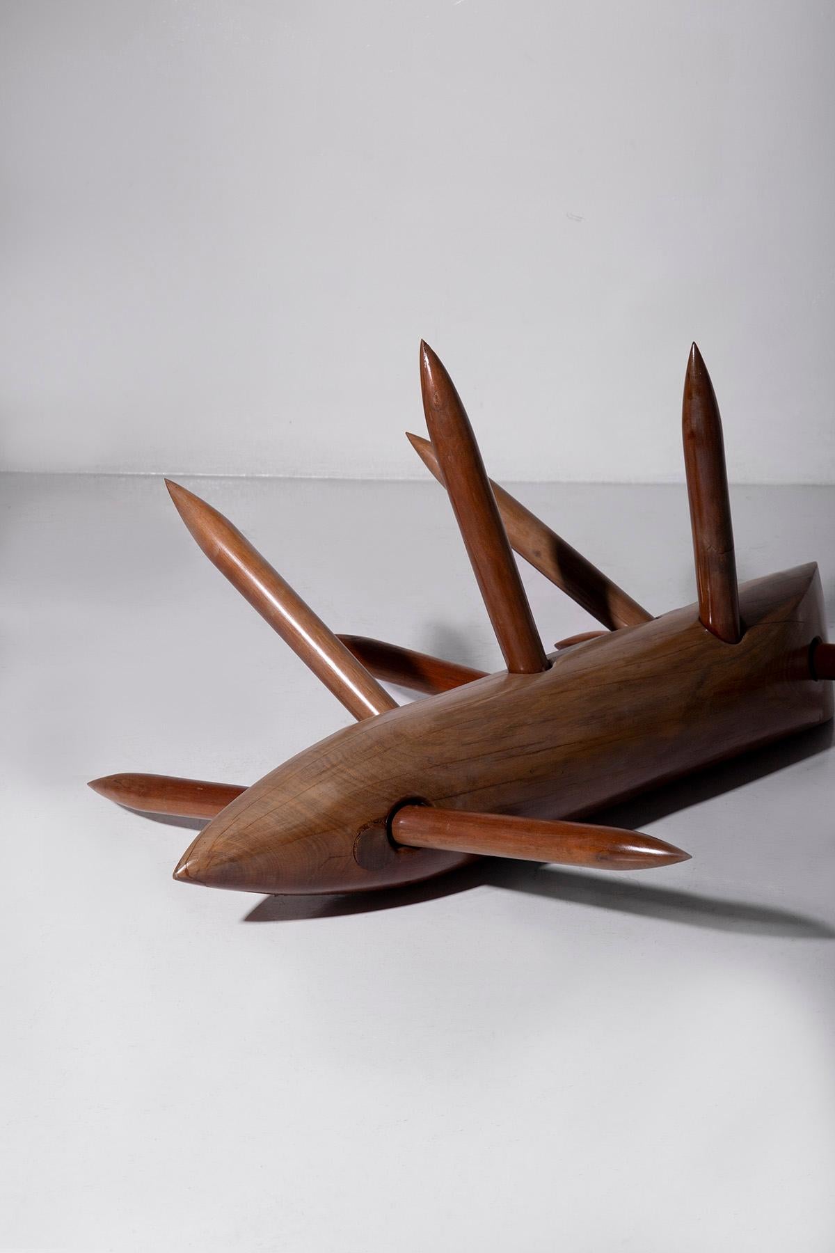 Post-Modern Elvio Becheroni Sculpture, Defending Yourself from destruction, Amazonia series For Sale