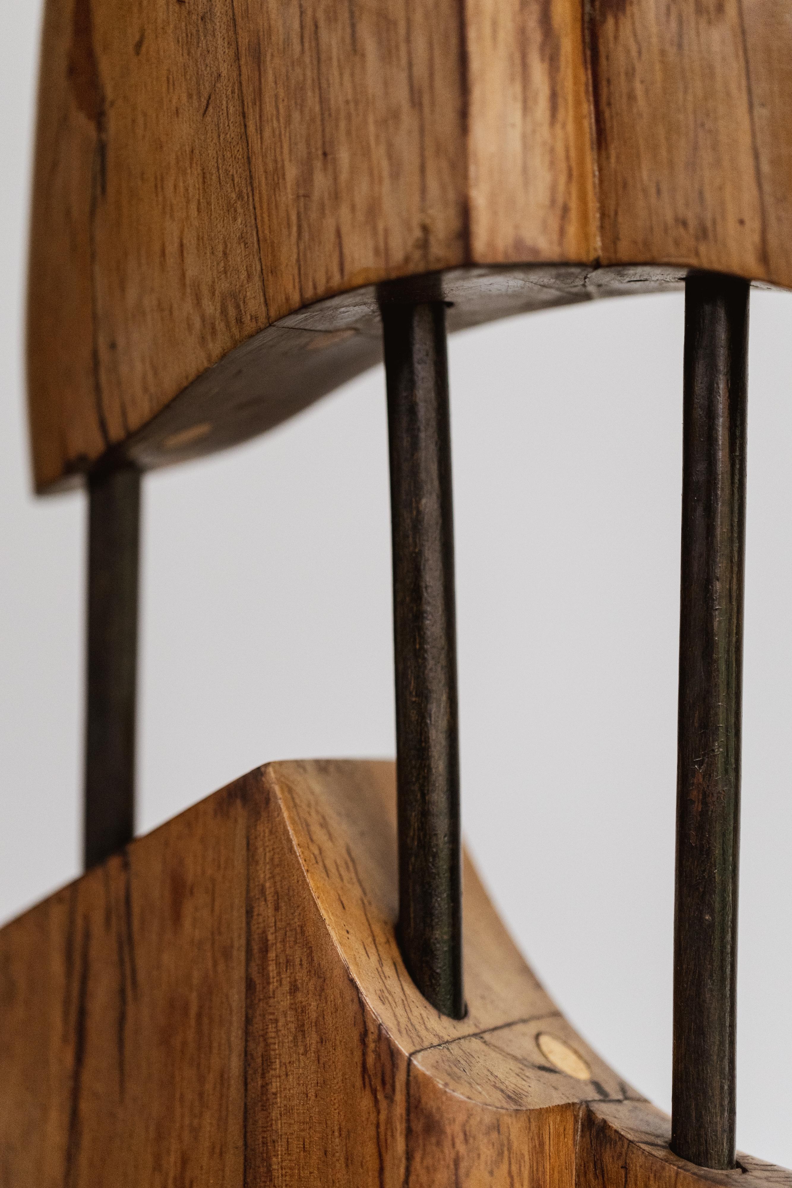 Legno Elvio Becheroni “Totem” Abstract Sculpture, 1988 in vendita