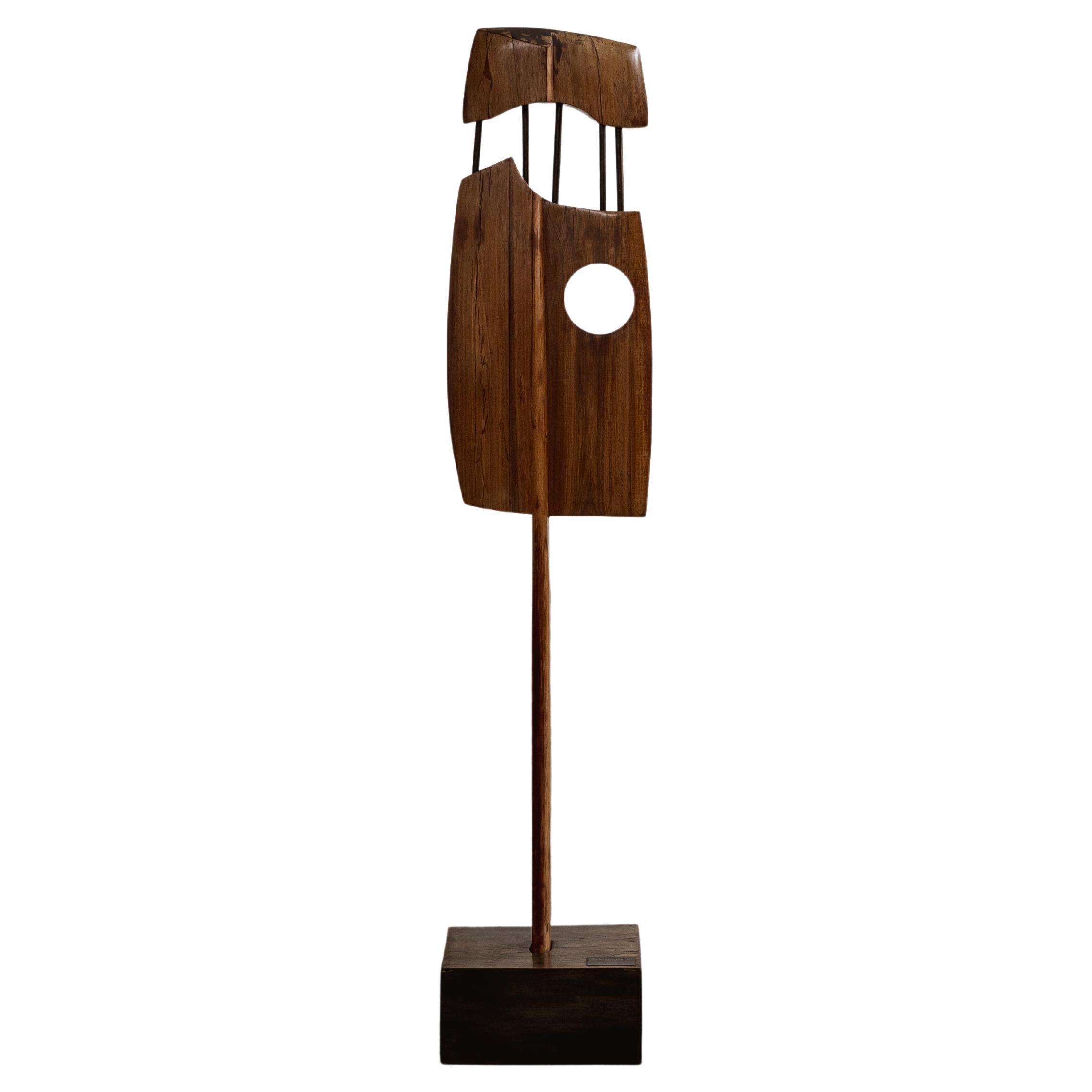 Abstrakte Totem-Skulptur von Elvio Becheroni, 1988