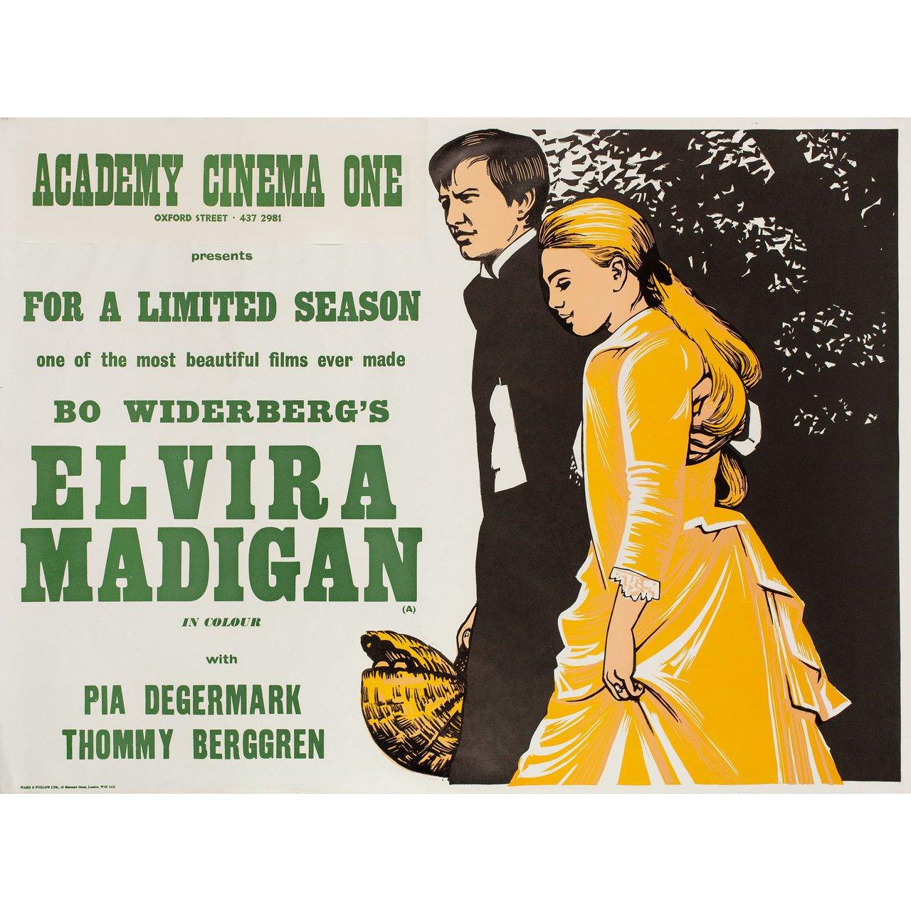 Elvira Madigan 1968 British Quad Film Poster In Good Condition In New York, NY