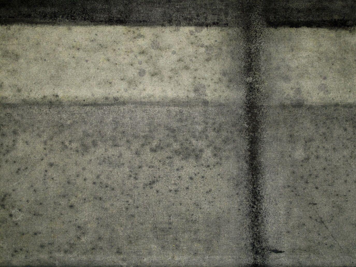 Ohne Titel LIV von Ferle - Großes abstraktes Gemälde, dunkle Töne, graue Farben (Abstrakt), Painting, von Elvire Ferle
