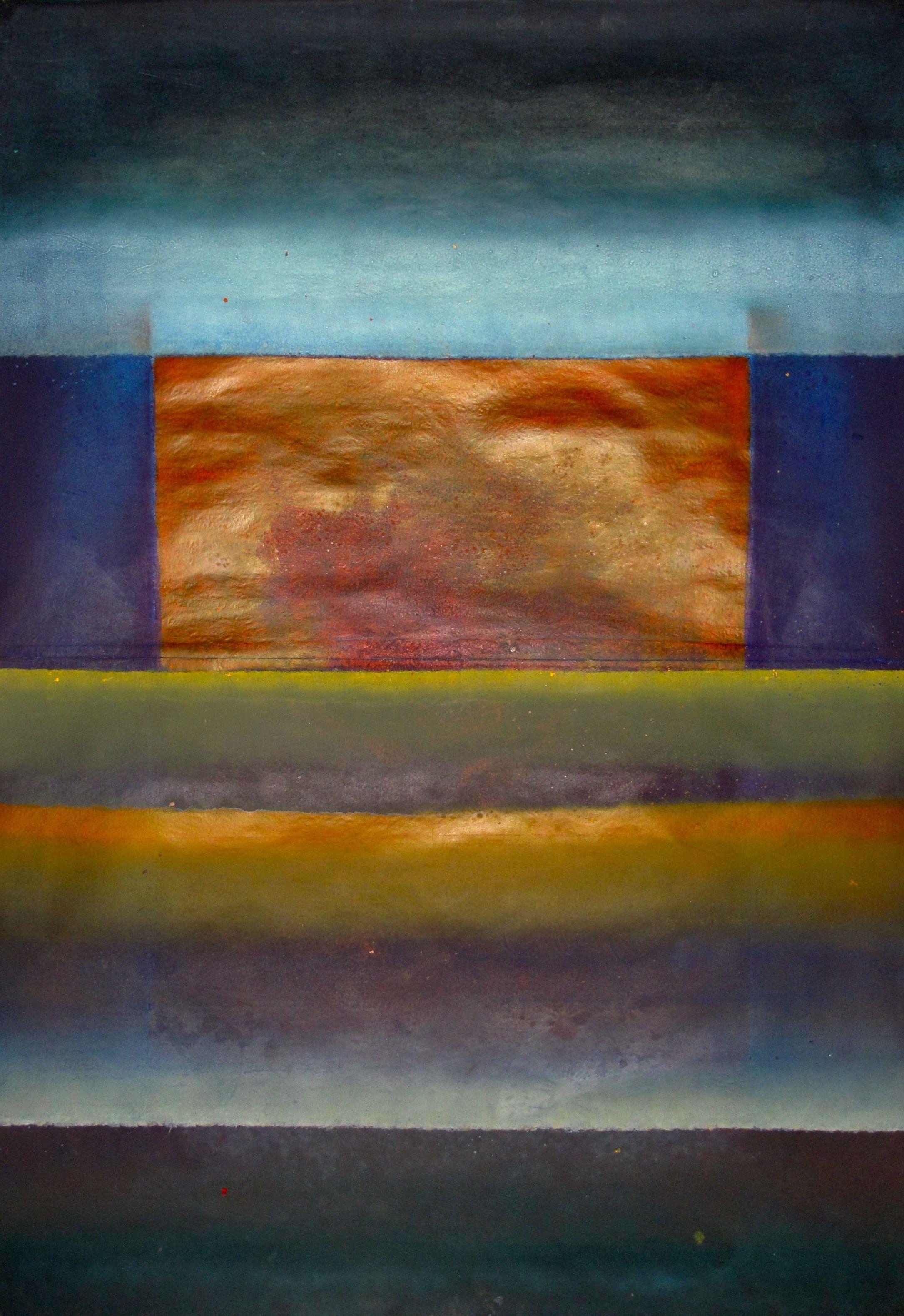 Elvire Ferle Abstract Painting – Ohne Titel LIX von Ferle - Großes abstraktes Gemälde, farbenfrohe, leuchtende Töne