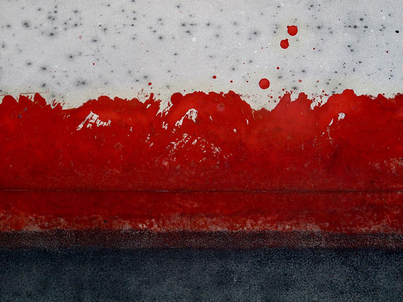 Untitled LXIII by Ferle - Large abstract painting, deep tones, spiritual, red - Black Abstract Painting by Elvire Ferle