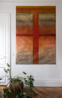 Untitled LXIV by Ferle - Large abstract painting, vivid tones, spiritual, red