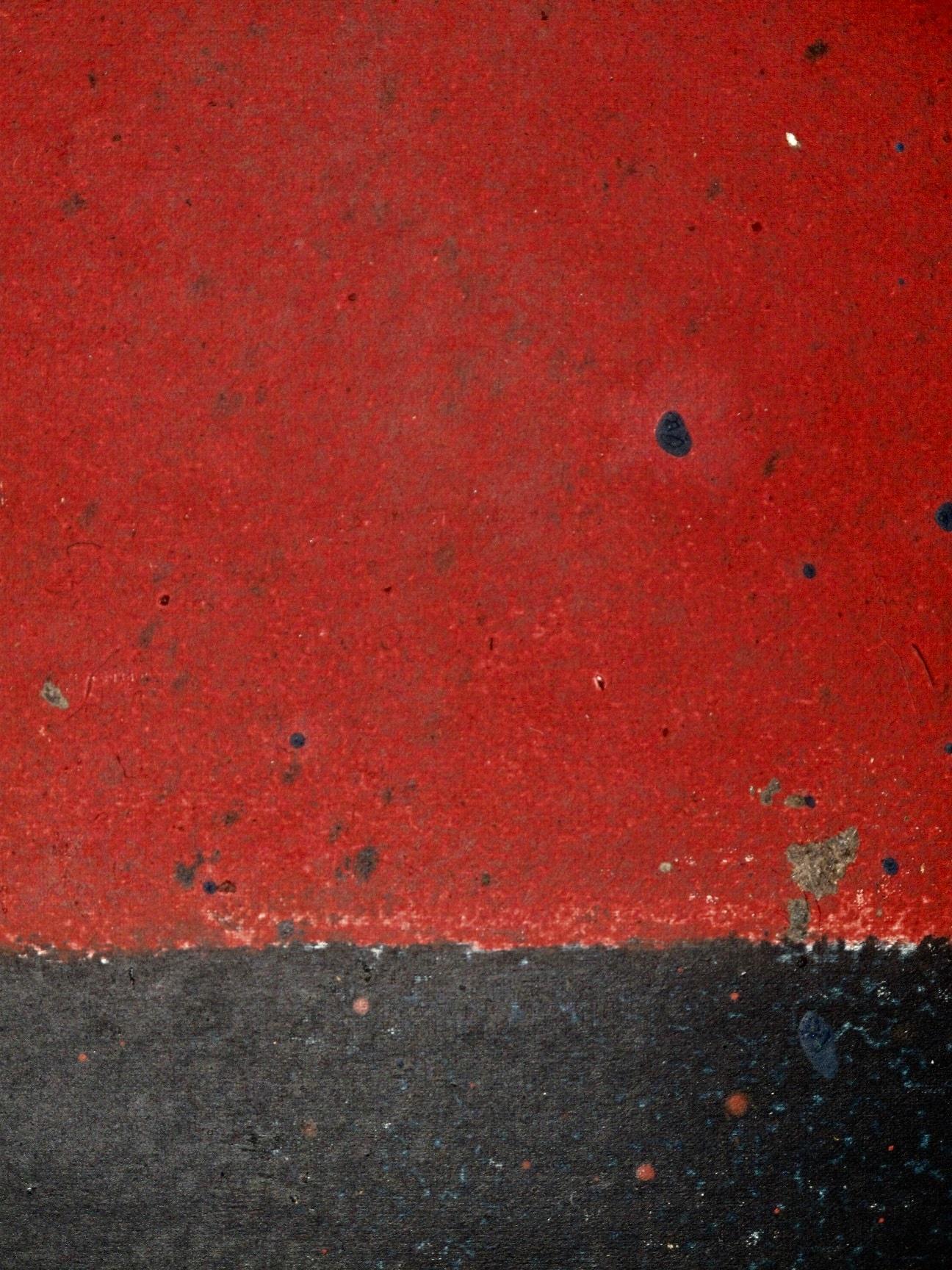 Ohne Titel LXV von Ferle - Großes abstraktes Gemälde, blau und rot, dunkle Töne im Angebot 1