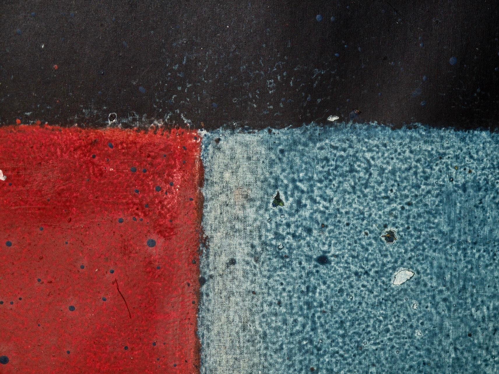 Ohne Titel LXV von Ferle - Großes abstraktes Gemälde, rot und dunkle Töne 1