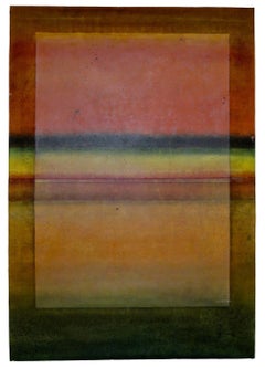 Untitled LXVI by Ferle - Grande peinture abstraite, rouge et orange, colorée