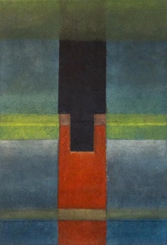 Untitled LXXI by Ferle - Large abstract painting, vivid tones, spiritual, lines