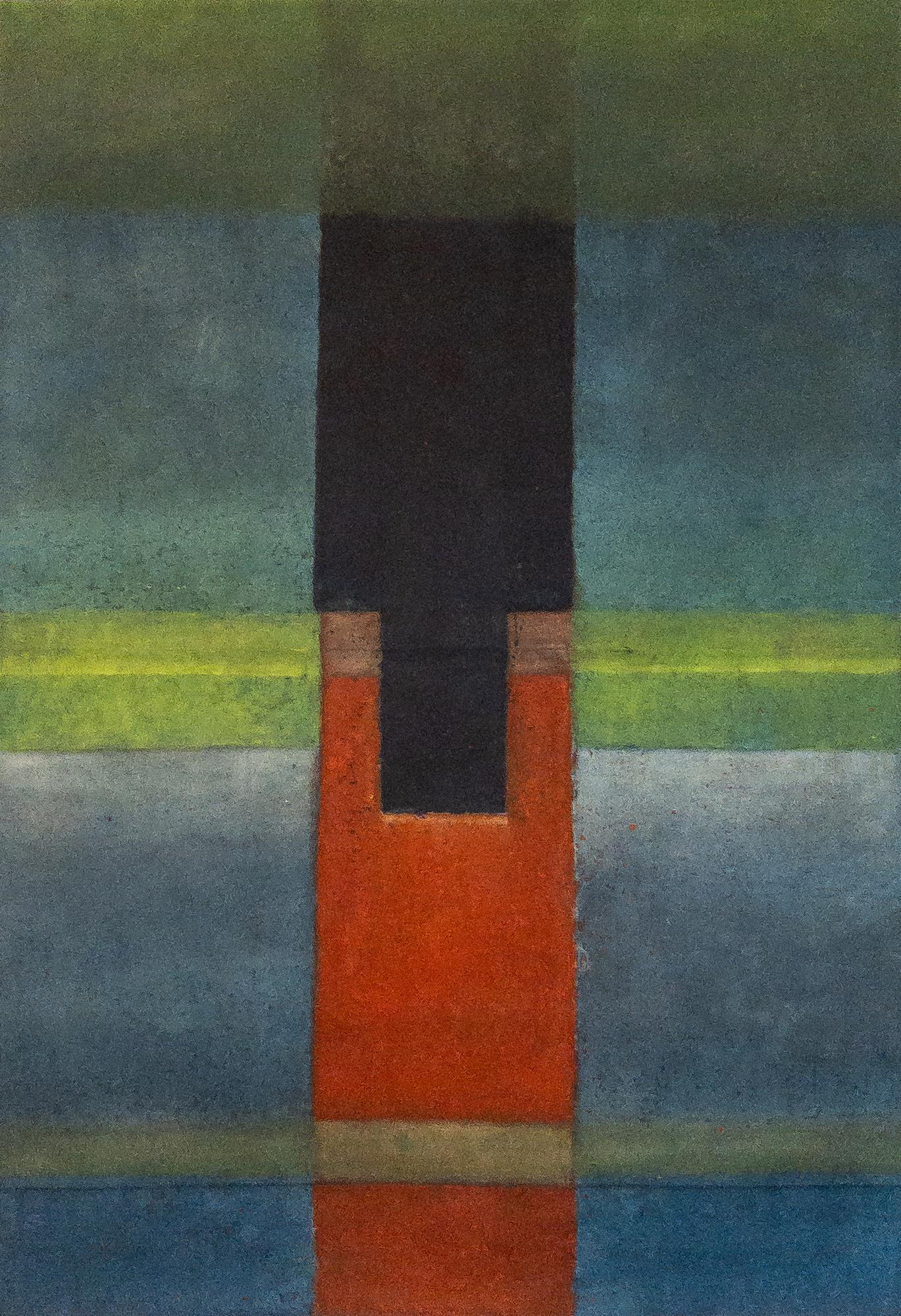 Untitled LXXI by Ferle - Large abstract painting, vivid tones, spiritual, lines