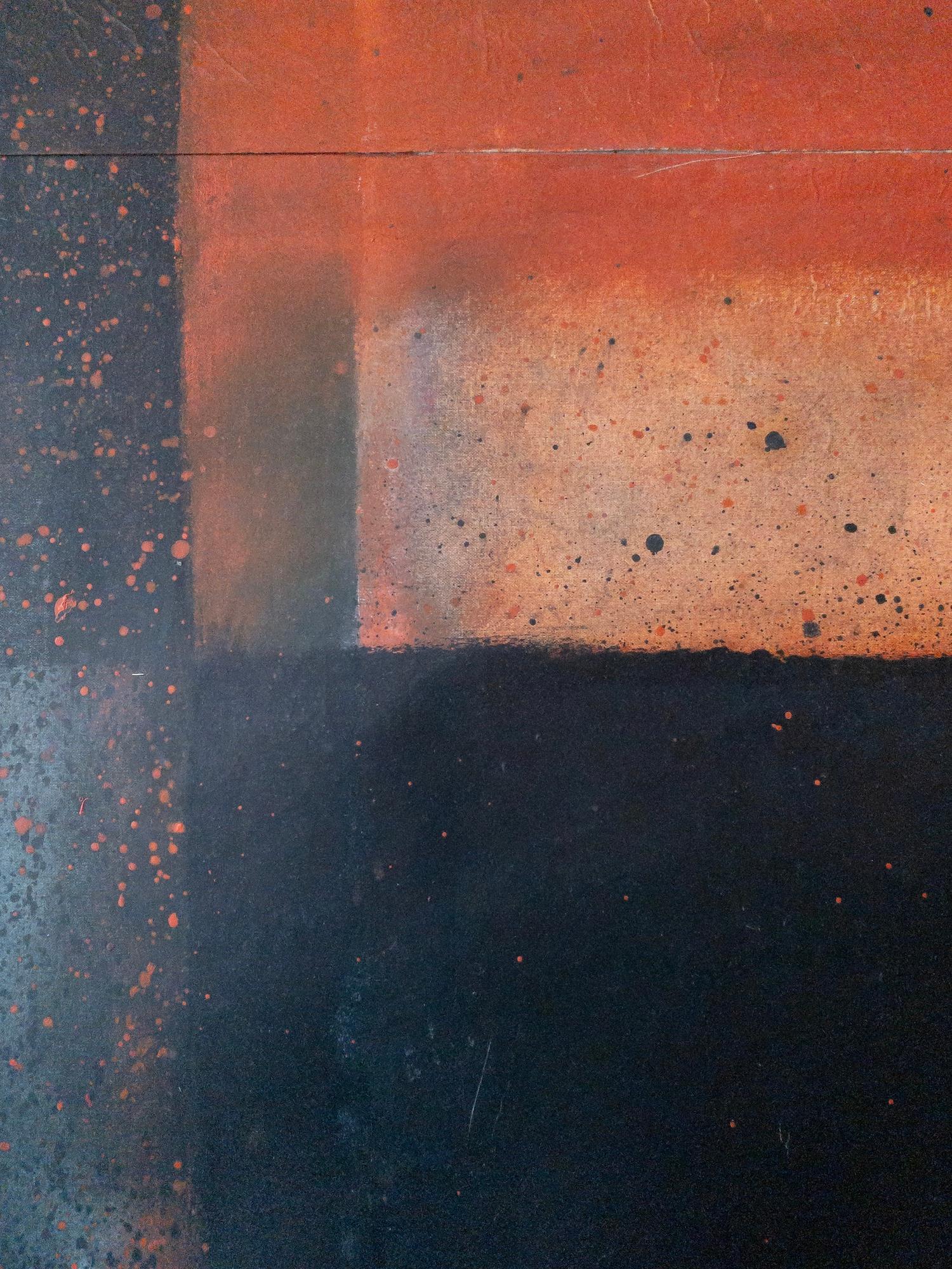 Sin título LXXIII by Ferle - Cuadro abstracto grande, tonos vivos, espiritual, rojo - Painting Abstracto de Elvire Ferle
