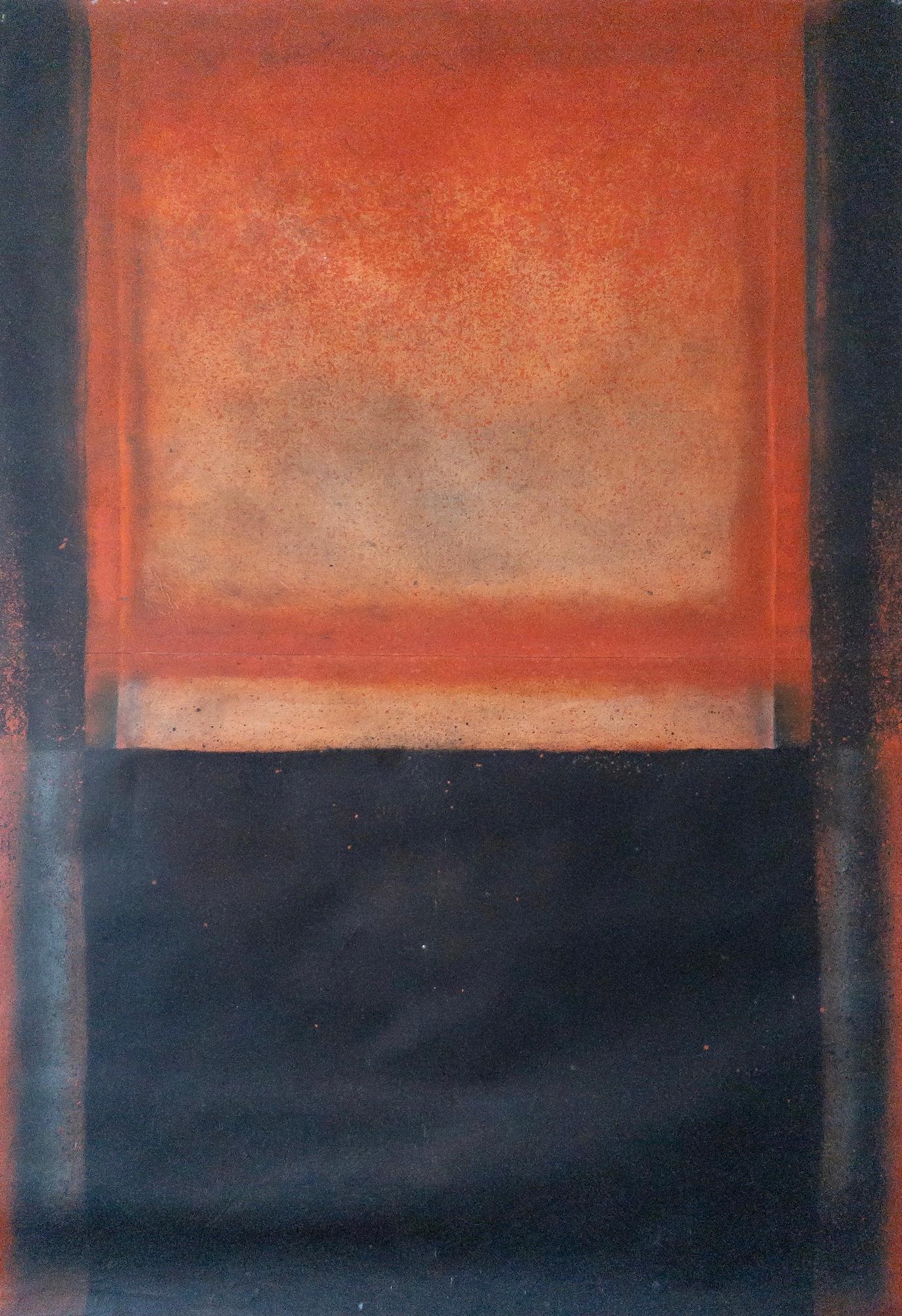 Abstract Painting de Elvire Ferle - Sin título LXXIII by Ferle - Cuadro abstracto grande, tonos vivos, espiritual, rojo