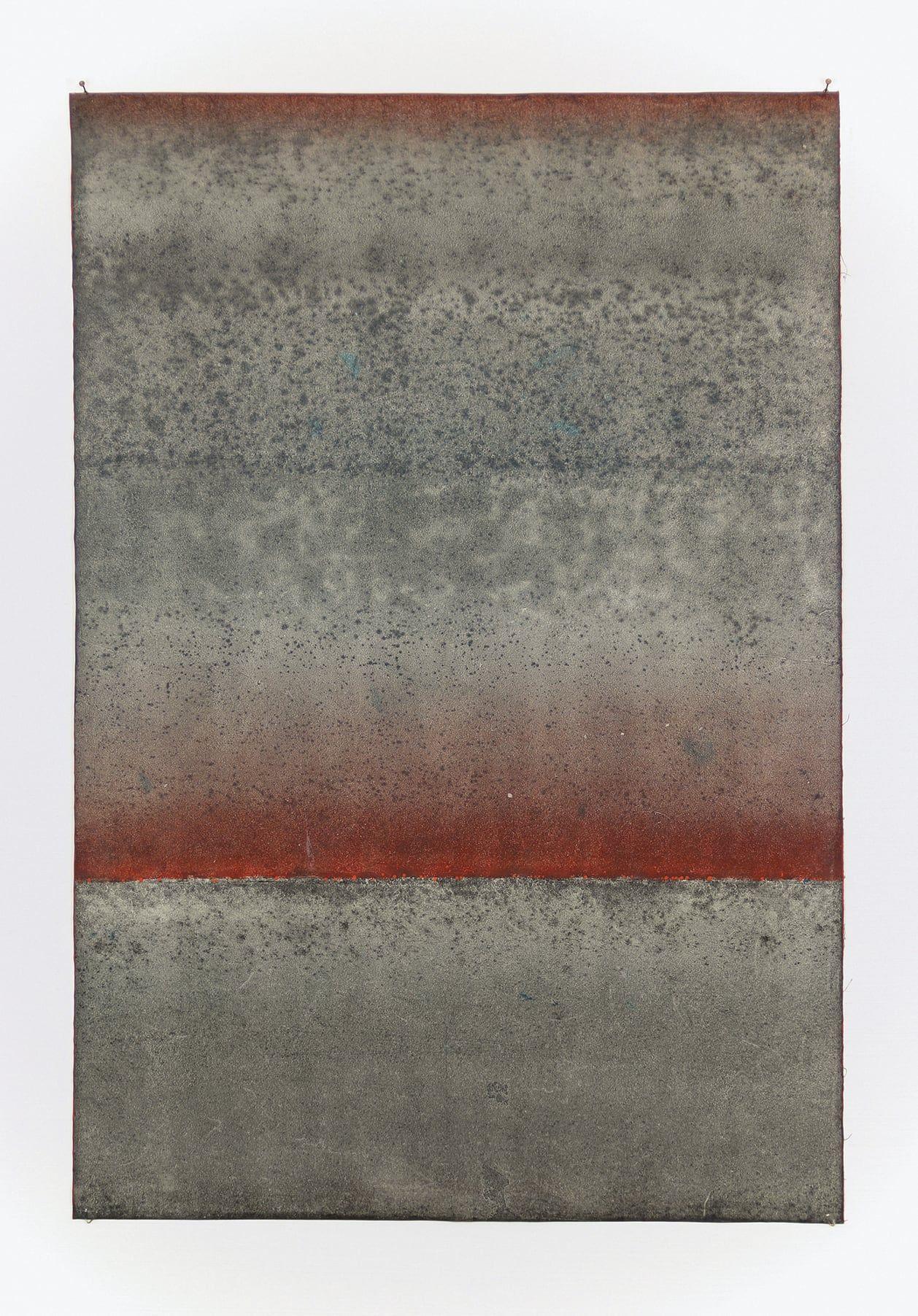 Abstract Painting Elvire Ferle - Sans titre VI de Ferle - Peinture abstraite, lignes, tons rouges et gris, spirituel