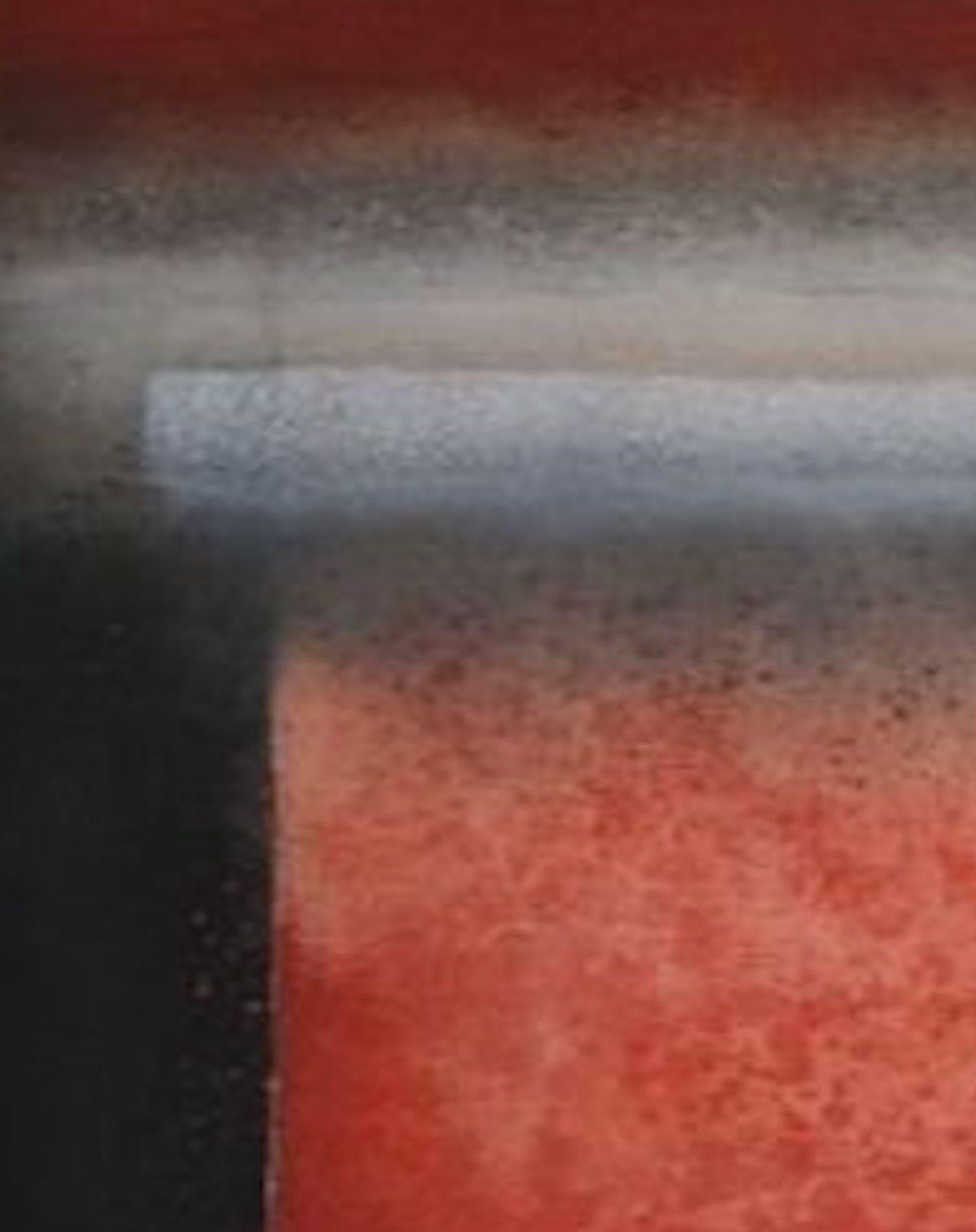 Untitled VII di Ferle - Pittura astratta, linee, toni rossi e neri, spirituale - Painting Astratto di Elvire Ferle