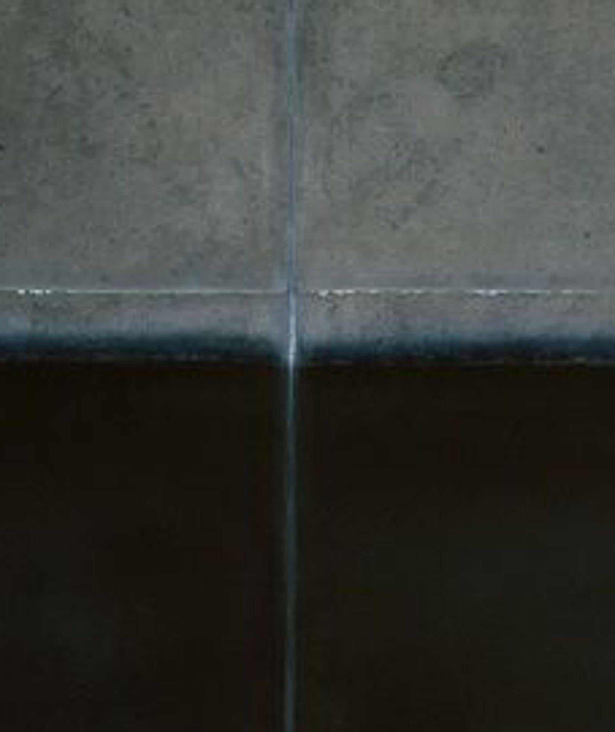 Untitled XLII di Ferle - Quadro astratto di grandi dimensioni, grigio e nero, toni scuri - Abstract Painting Nero di Elvire Ferle