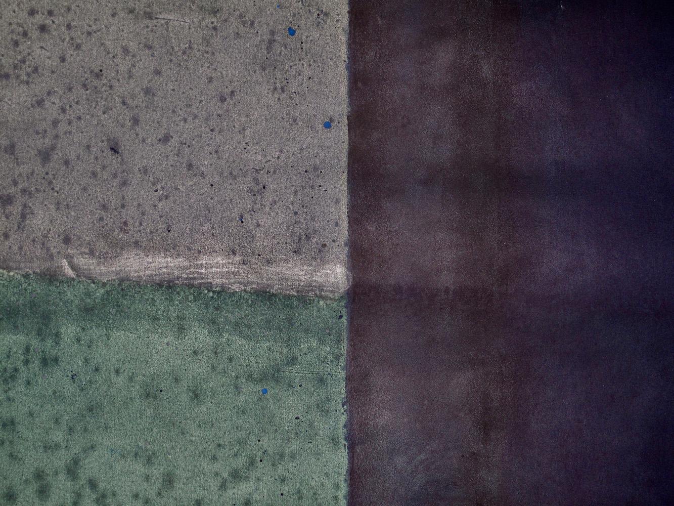 Untitled XLIII by Ferle - Large size abstract painting, dark tones - Abstract Painting by Elvire Ferle