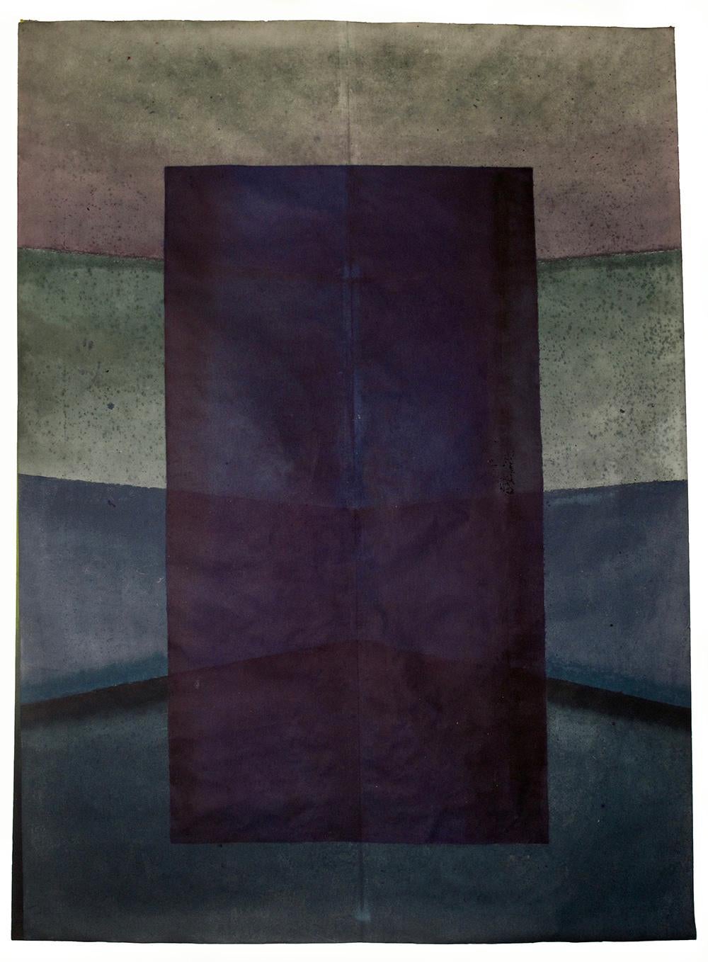 Elvire Ferle Abstract Painting - Untitled XLIII by Ferle - Large size abstract painting, dark tones