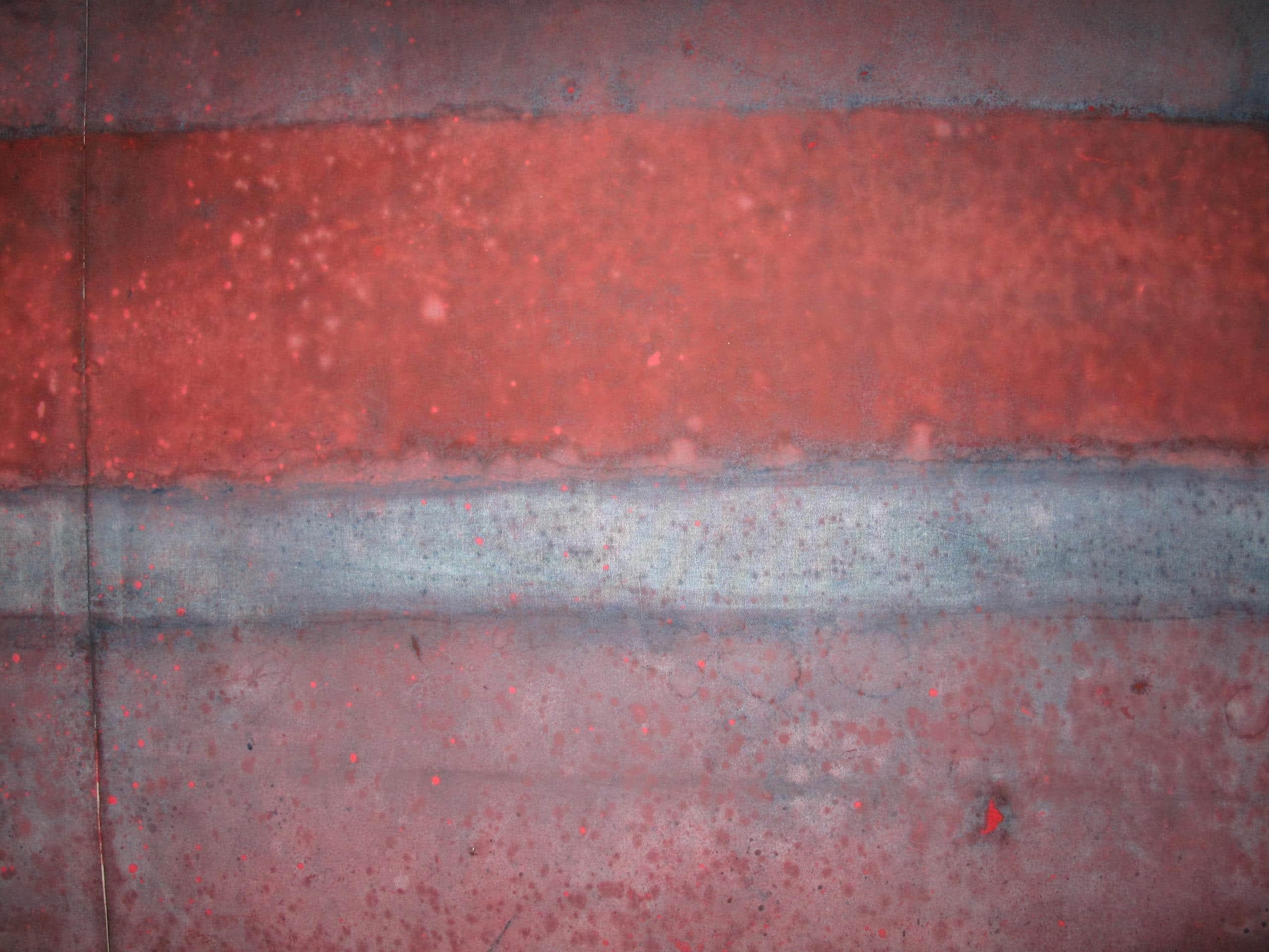 Untitled XLVI par Ferle - peinture abstraite, tons rouges, très grande taille - Painting de Elvire Ferle