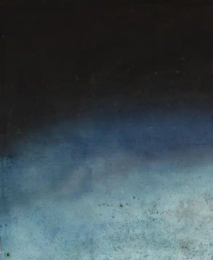 Untitled XLV by Ferle - grande peinture à l'huile abstraite, tons bleus et sombres en vente 3