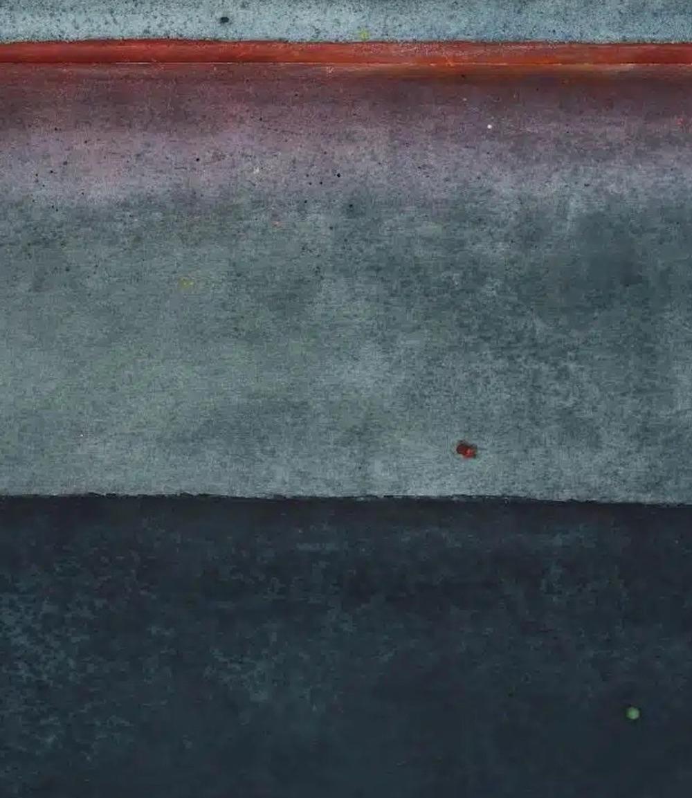 Ohne Titel XLVI von Ferle - Großes abstraktes Gemälde, rot und dunkelblau, Farbe im Angebot 1